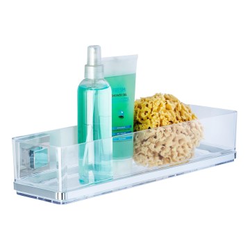 WENKO 22685100-Mensola VACUUM-LOC QUADRO ED 38,5x14,5 cm argento/cromo lucido
