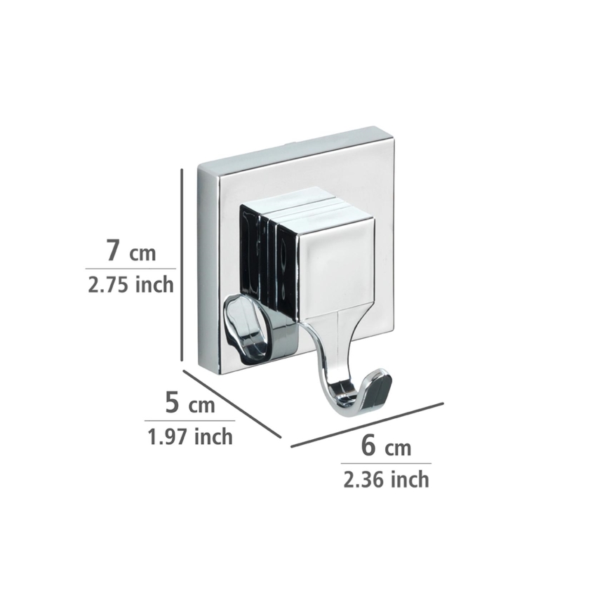 WENKO 22688100-Gancio VACUUM-LOC QUADRO ED 6x7 cm argento/cromo lucido