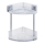 WENKO 22690100-Ripiano angolare VACUUM-LOC QUADRO ED 28x32,5 cm argento/cromo lucido