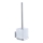 WENKO 22695100-WC spazzola per WC VACUUM-LOC QUADRO ED 9,5x37 cm argento/cromo lucido/trasparente