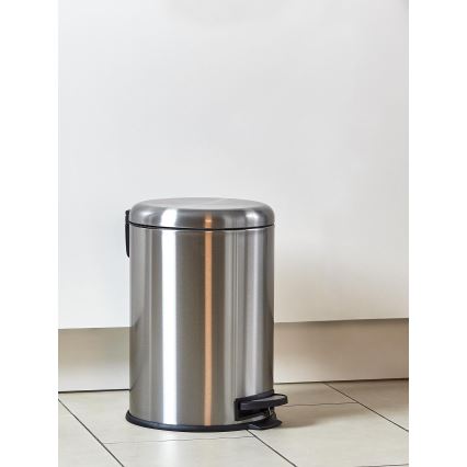 WENKO 22704100 - Cestino LEMAN 30,5x44 cm inox/satinato/nero