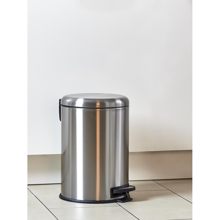 WENKO 22704100 - Cestino LEMAN 30,5x44 cm inox/satinato/nero