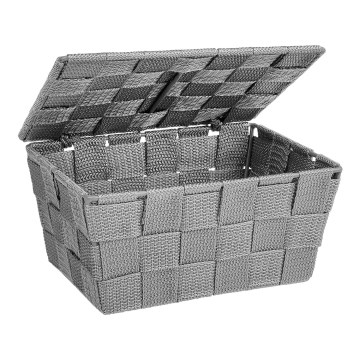 WENKO 22793100 - Cestino ADRIA 19 x 14 cm grigio