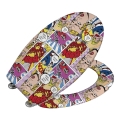 WENKO 22797100-WC sedile WC POP-ART 45x38 cm multicolore/argento