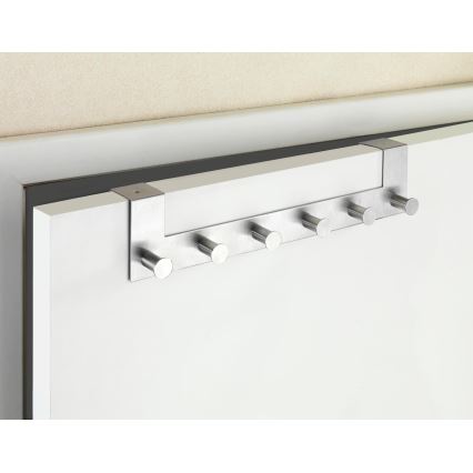 WENKO 22804100-Appendiabiti CELANO 39x11 cm inox/argento