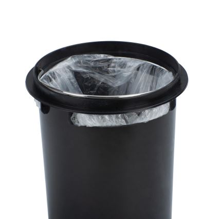 WENKO 22829100 - Cestino LEMAN 17x25 cm in acciaio inossidabile satinato/nero