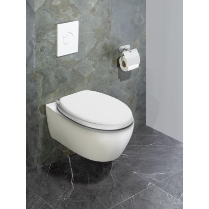 WENKO 22885100-WC Sedile WC URBIO 36x42,5 cm bianco/argento