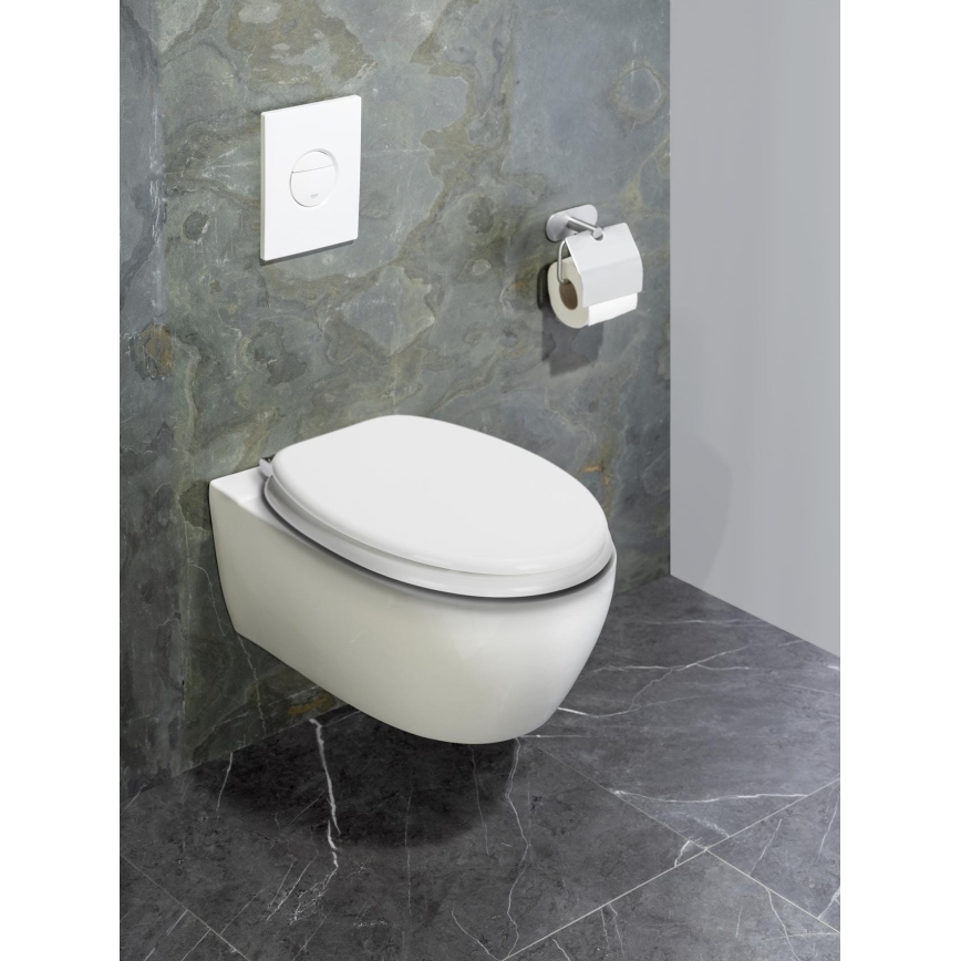 WENKO 22885100-WC Sedile WC URBIO 36x42,5 cm bianco/argento