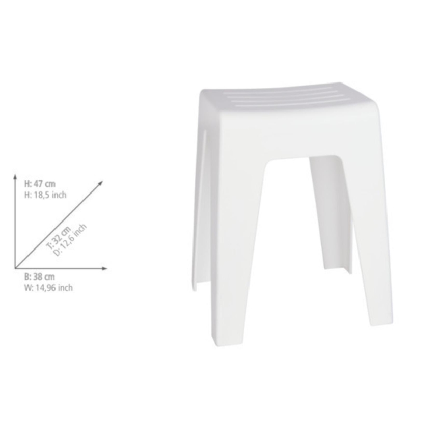 WENKO 22943100 - Sgabello KUMBA 38x47 cm bianco