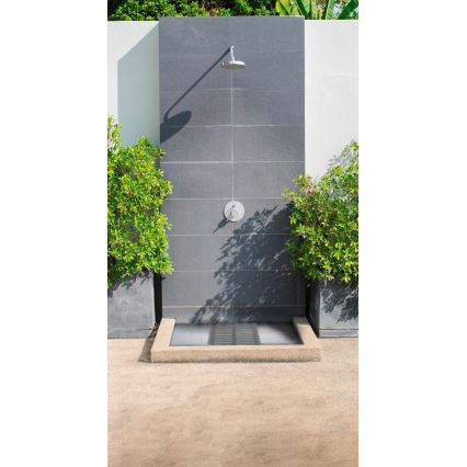 WENKO 22947100-Tappetino doccia per interni ed esterni 55x55 cm grigio