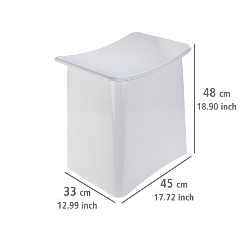 WENKO 22949100 - Sgabello WING 45x48 cm bianco/nero