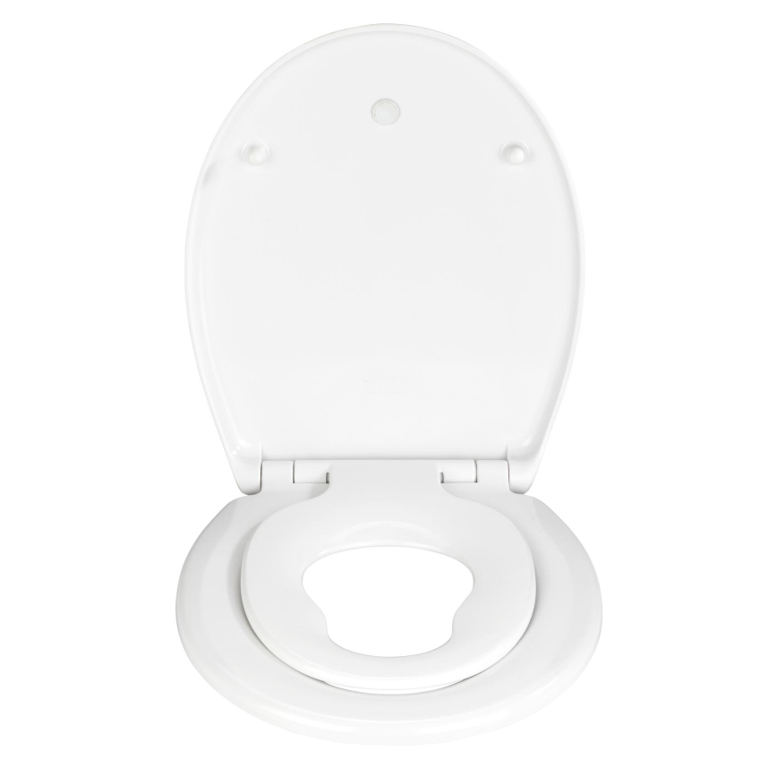 WENKO 22973100-WC sedile WC DELOS 44,5x37,5 cm bianco/argento
