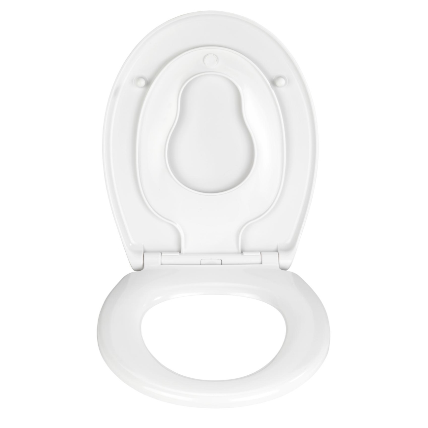 WENKO 22973100-WC sedile WC DELOS 44,5x37,5 cm bianco/argento