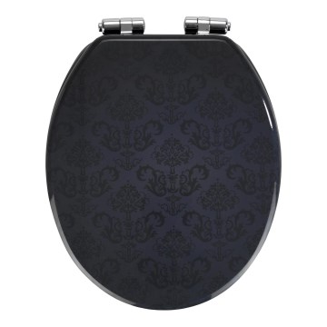 WENKO 22977100-Sedile WC BELLEVUE 35,5x42,5 cm antracite/argento