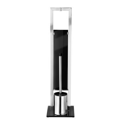 WENKO 22983100 - Scopino WC RIVALTA 18x70 cm acciaio inossidabile/argento/nero