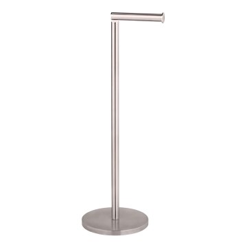 WENKO 22985100 - Portarotolo per carta igienica 21x55 cm in acciaio inox/argento
