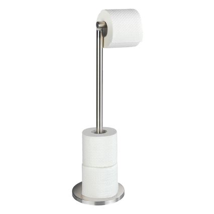 WENKO 22985100 - Portarotolo per carta igienica 21x55 cm in acciaio inox/argento