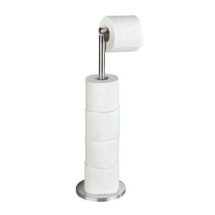 WENKO 22985100 - Portarotolo per carta igienica 21x55 cm in acciaio inox/argento