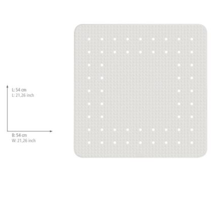WENKO 23135100-Tappetino antiscivolo per doccia MIRASOL 54x54 cm bianco