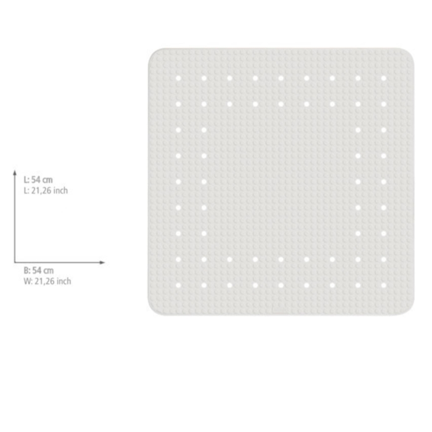 WENKO 23135100-Tappetino antiscivolo per doccia MIRASOL 54x54 cm bianco