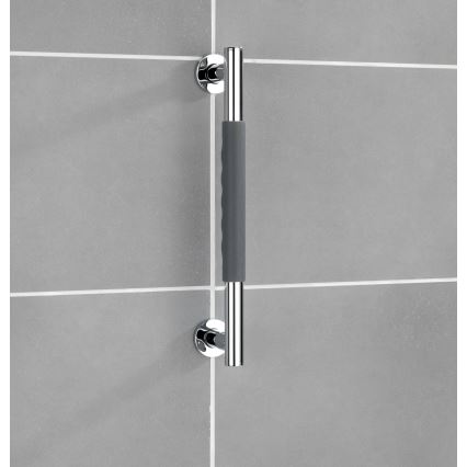 WENKO 23284100-Maniglione SECURA 40,5x9 cm acciaio inox/antracite/cromo lucido