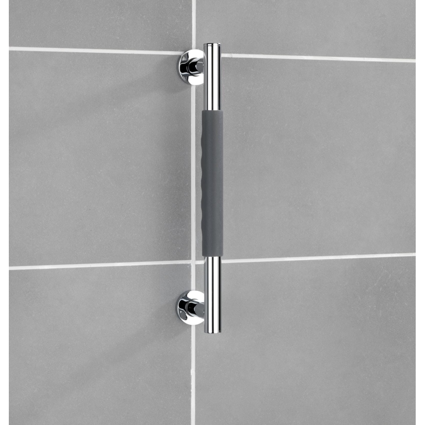 WENKO 23284100-Maniglione SECURA 40,5x9 cm acciaio inox/antracite/cromo lucido