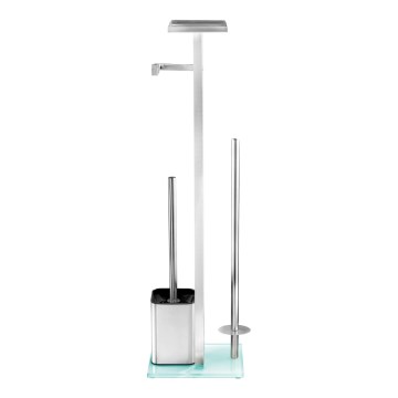 WENKO 23364100 - Scopino WC DEBAR 21x70,5 cm acciaio inox/satinato/bianco