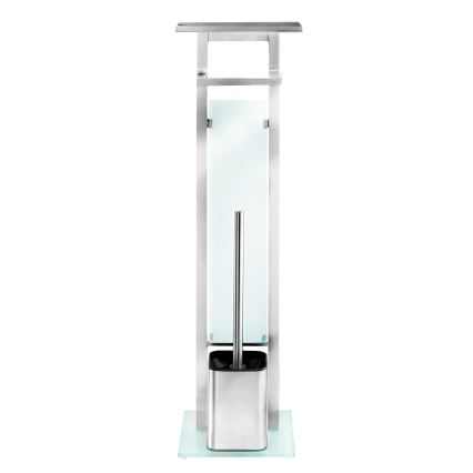 WENKO 23364100 - Scopino WC DEBAR 21x70,5 cm acciaio inox/satinato/bianco