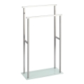 WENKO 23438100 - Porta asciugamani DEBAR 20x83 cm acciaio inox/satinato/bianco