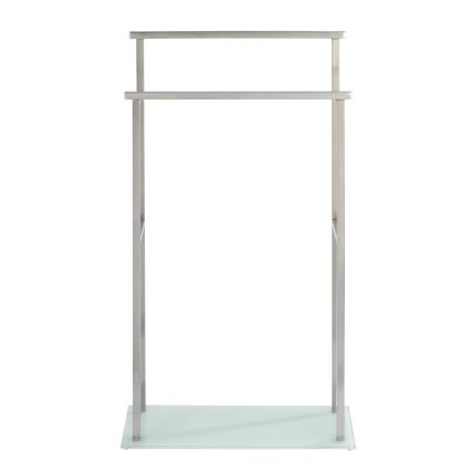 WENKO 23438100 - Porta asciugamani DEBAR 20x83 cm acciaio inox/satinato/bianco