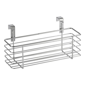 WENKO 2344100 - Cestino SLIM 24x11,5 cm cromo lucido/nero