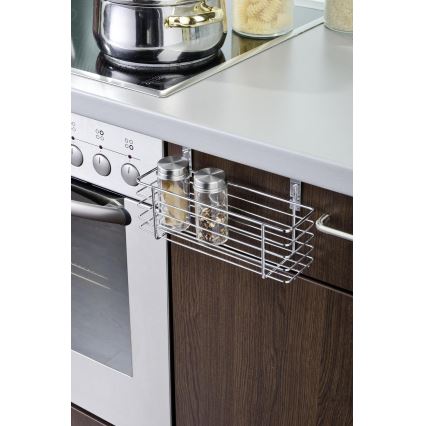 WENKO 2344100 - Cestino SLIM 24x11,5 cm cromo lucido/nero