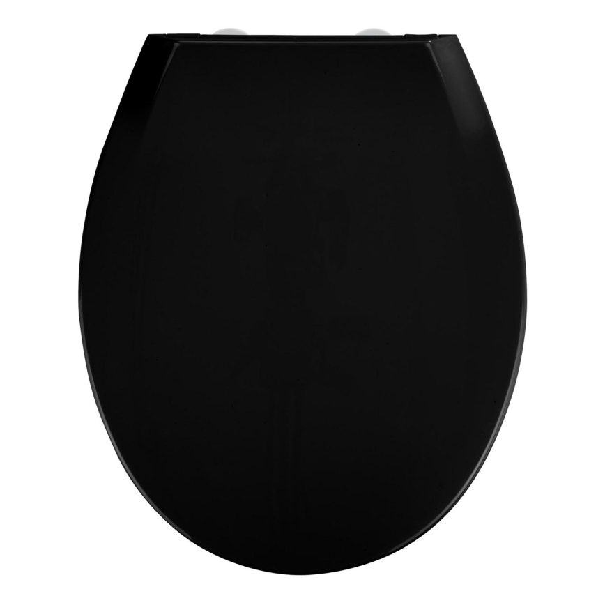 WENKO 23443100-WC sedile WC KOS 44x37 cm nero/argento