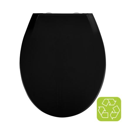 WENKO 23443100-WC sedile WC KOS 44x37 cm nero/argento