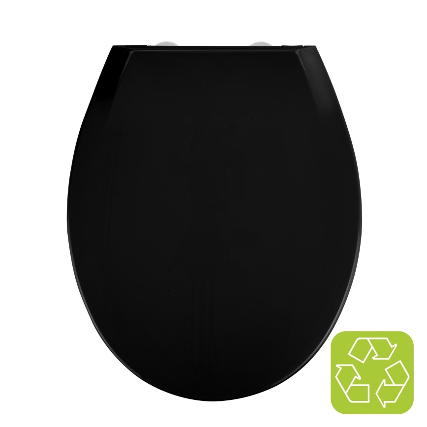 WENKO 23443100-WC sedile WC KOS 44x37 cm nero/argento
