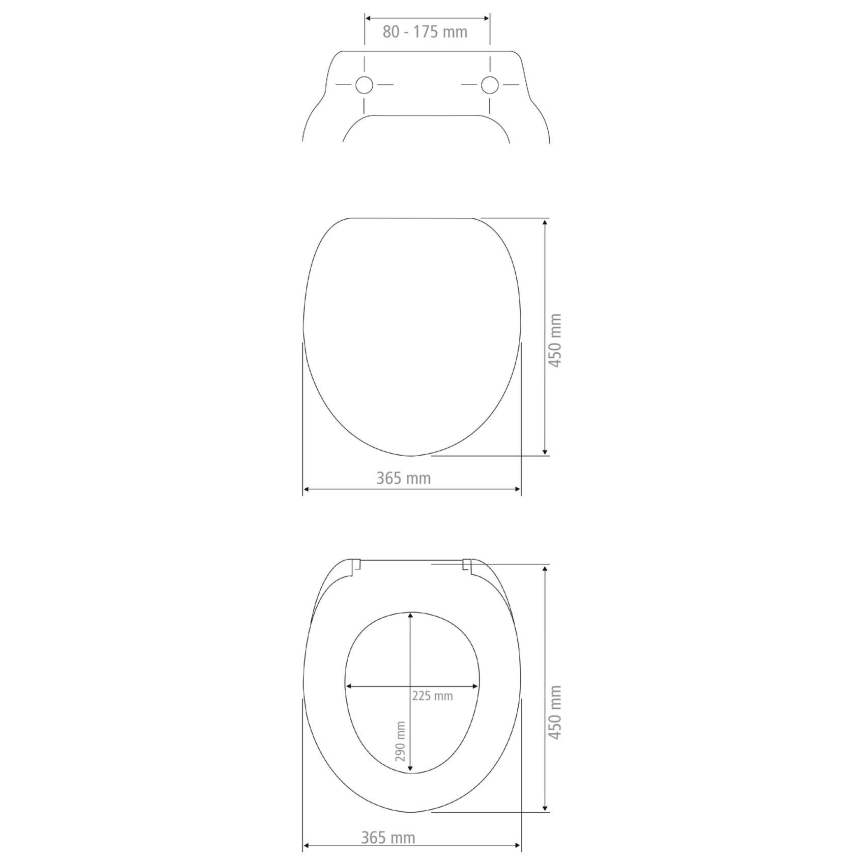WENKO 23532100-WC Sedile WC resistente portata 300/350 kg, 36,5x45 cm, multicolore/argento