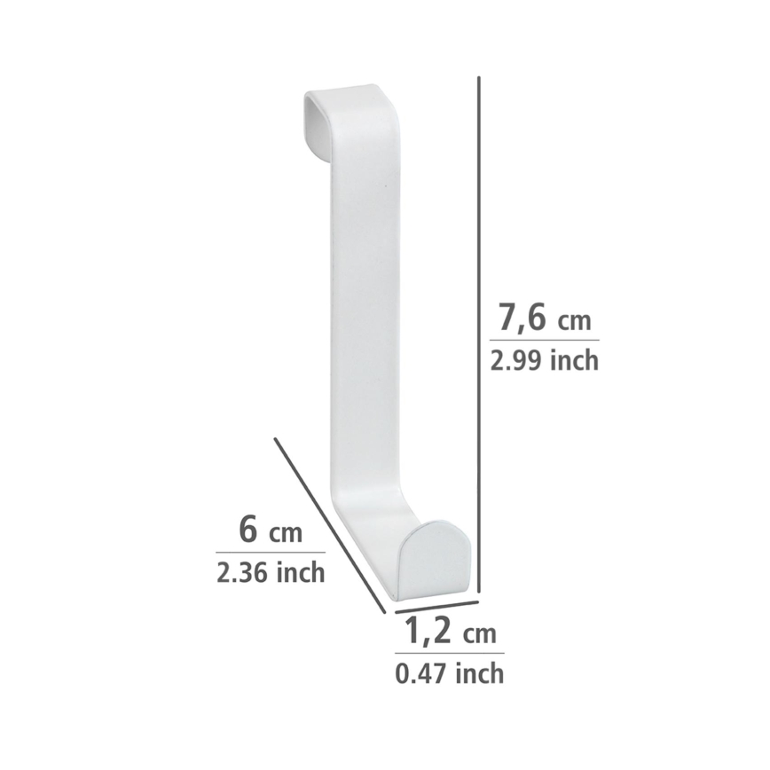 WENKO 23545100 - Gancio per porta 7,6 x 6 cm, bianco