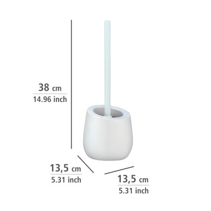 WENKO 23646100 - Scopino WC BADI 13,5x38 cm bianco