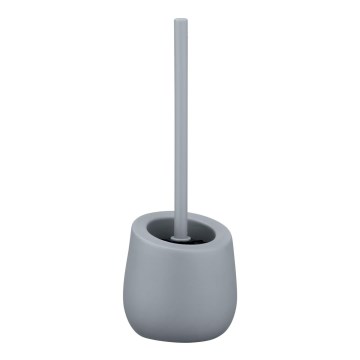 WENKO 23650100 - Scopino per WC BADI 13,5x38 cm grigio