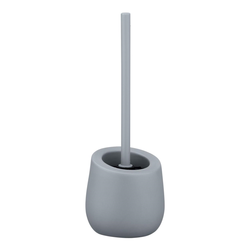 WENKO 23650100 - Scopino per WC BADI 13,5x38 cm grigio