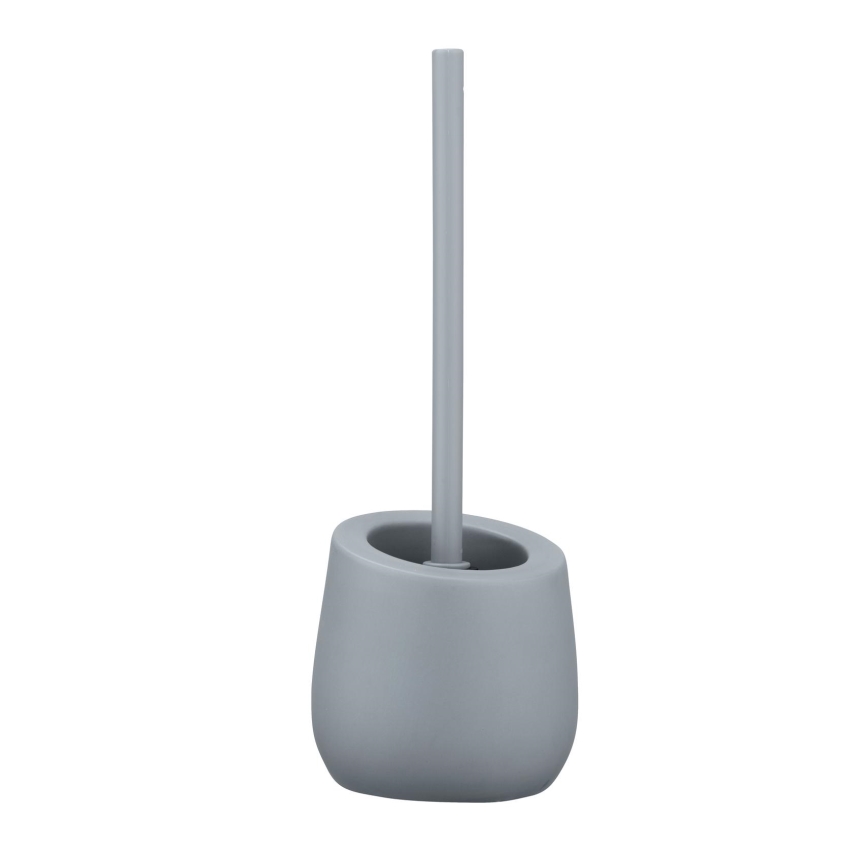 WENKO 23650100 - Scopino per WC BADI 13,5x38 cm grigio