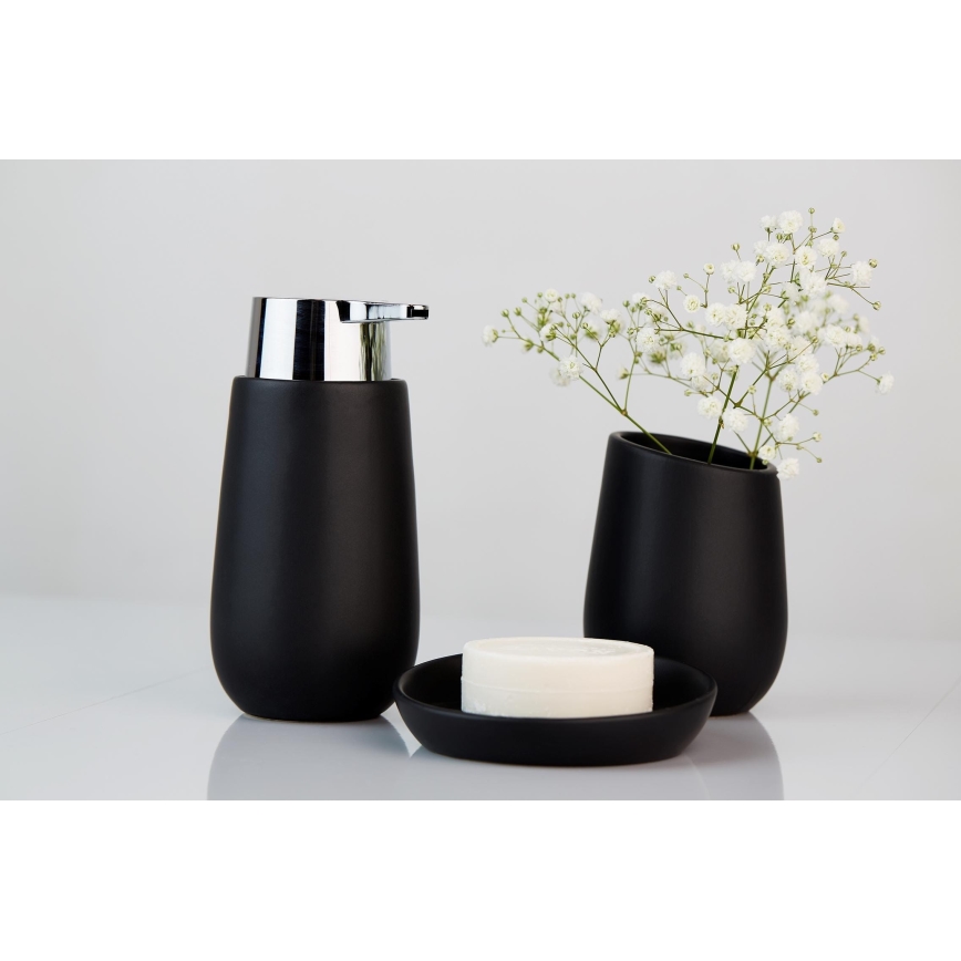 WENKO 23653100 - Portasapone BADI 11,5x3 cm nero