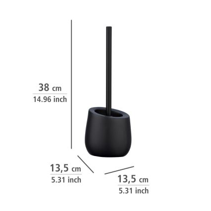WENKO 23654800 - Spazzola WC BADI 13,5 x 38 cm nera