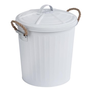 WENKO 23703100 - Cestino GARA 24x28,5 cm bianco