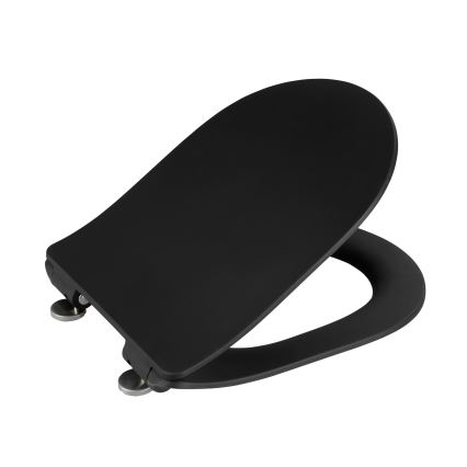 WENKO 23827100-WC sedile WC SEDILO 45,2x36,2 cm nero/argento