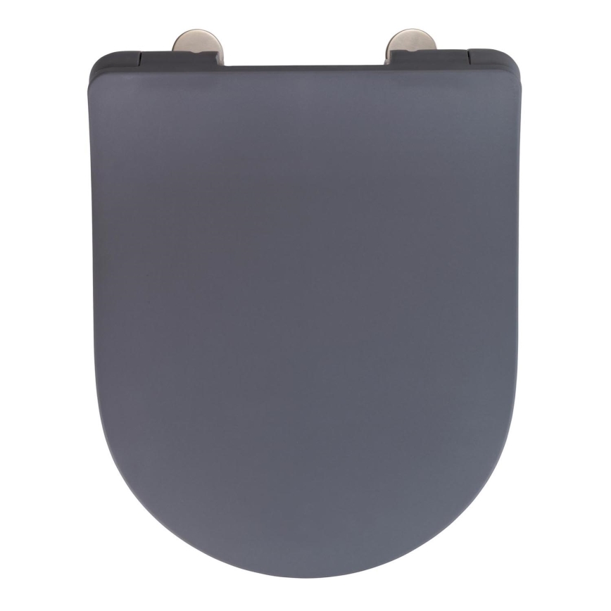 WENKO 23828100-WC sedile WC SEDILO 45,2x36,2 cm grigio/argento