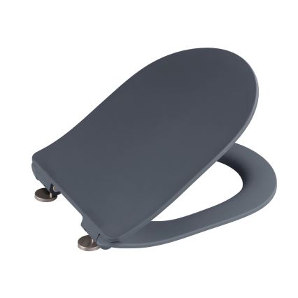 WENKO 23828100-WC sedile WC SEDILO 45,2x36,2 cm grigio/argento