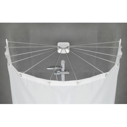 WENKO 23863100 - Supporto doccia 96x72 cm acciaio inox/bianco
