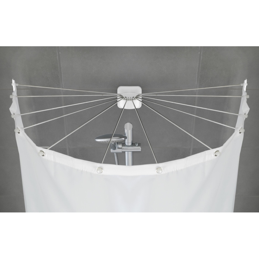 WENKO 23863100 - Supporto doccia 96x72 cm acciaio inox/bianco