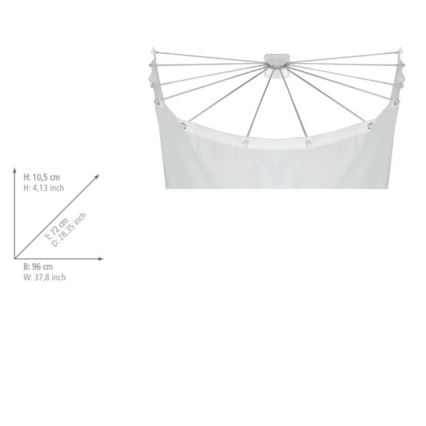 WENKO 23863100 - Supporto doccia 96x72 cm acciaio inox/bianco